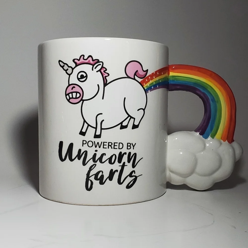 BigMouth Inc. Coffee Mug - “Powered by Unicorn Farts”, Novelty Coffee Mug, 20 oz